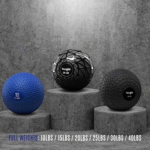 Yes4All Sand-Filled Slam Ball for Strength Training Dynamic