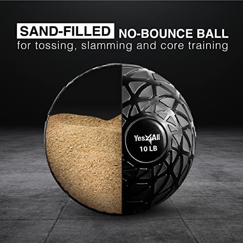 Yes4All Sand-Filled Slam Ball for Strength Training Dynamic