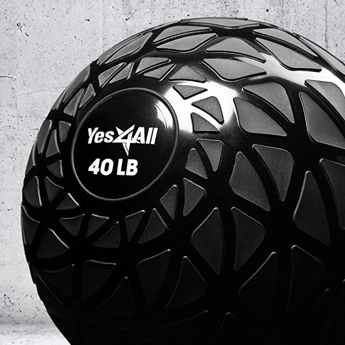Yes4All Sand-Filled Slam Ball for Strength Training Dynamic