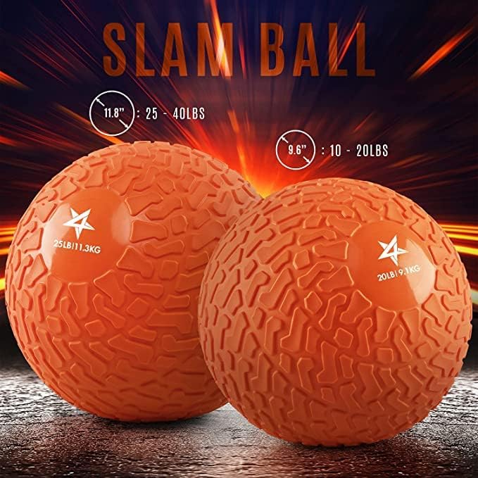 Yes4All Sand-Filled Slam Ball for Strength Training Orange beast
